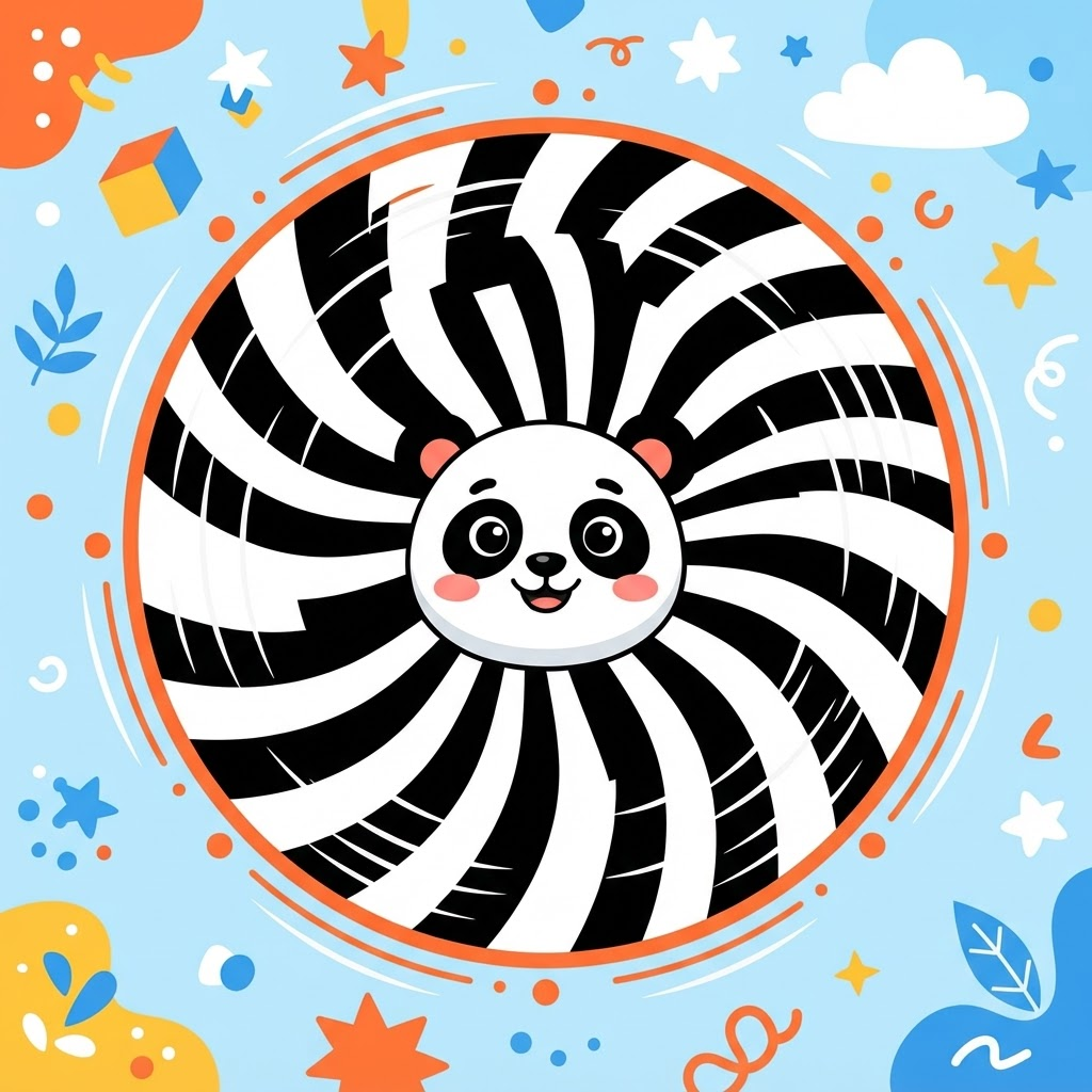 光栅旋转注视游戏封面插画